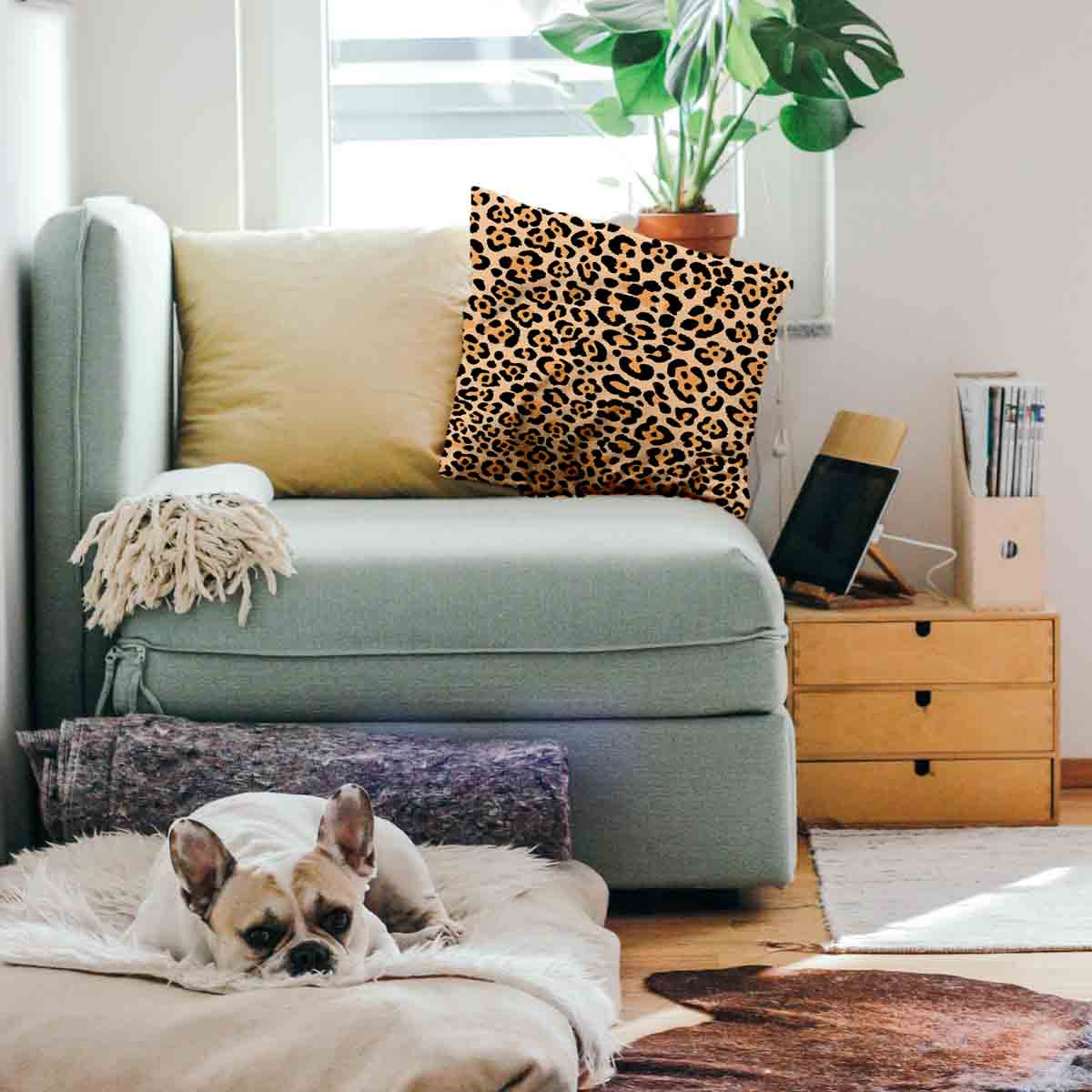 Coussin de santé imprimé léopard