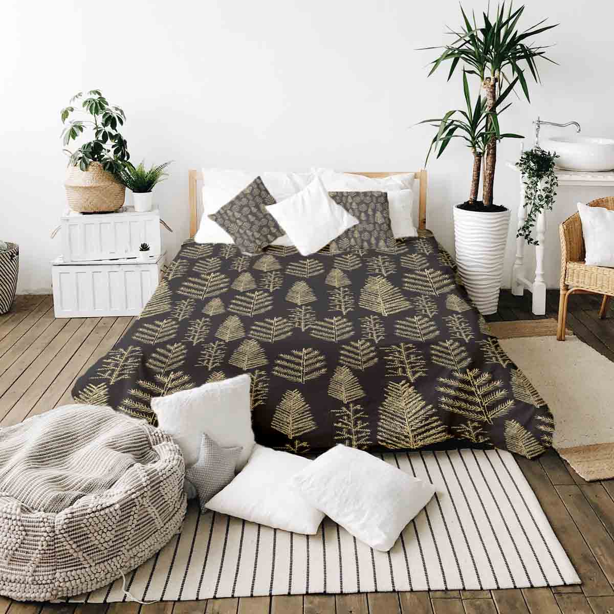 Original Therapiedecke - Ensemble de literie en coton avec motif forestier