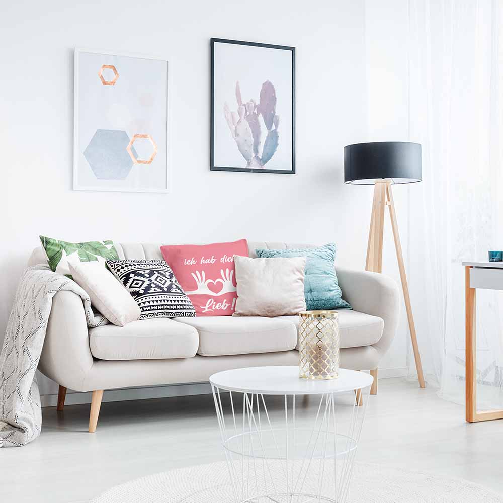 Coussin de santé rose Je t'aime
