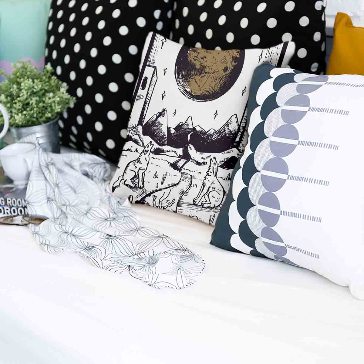 Coussin de santé Loup et Lune