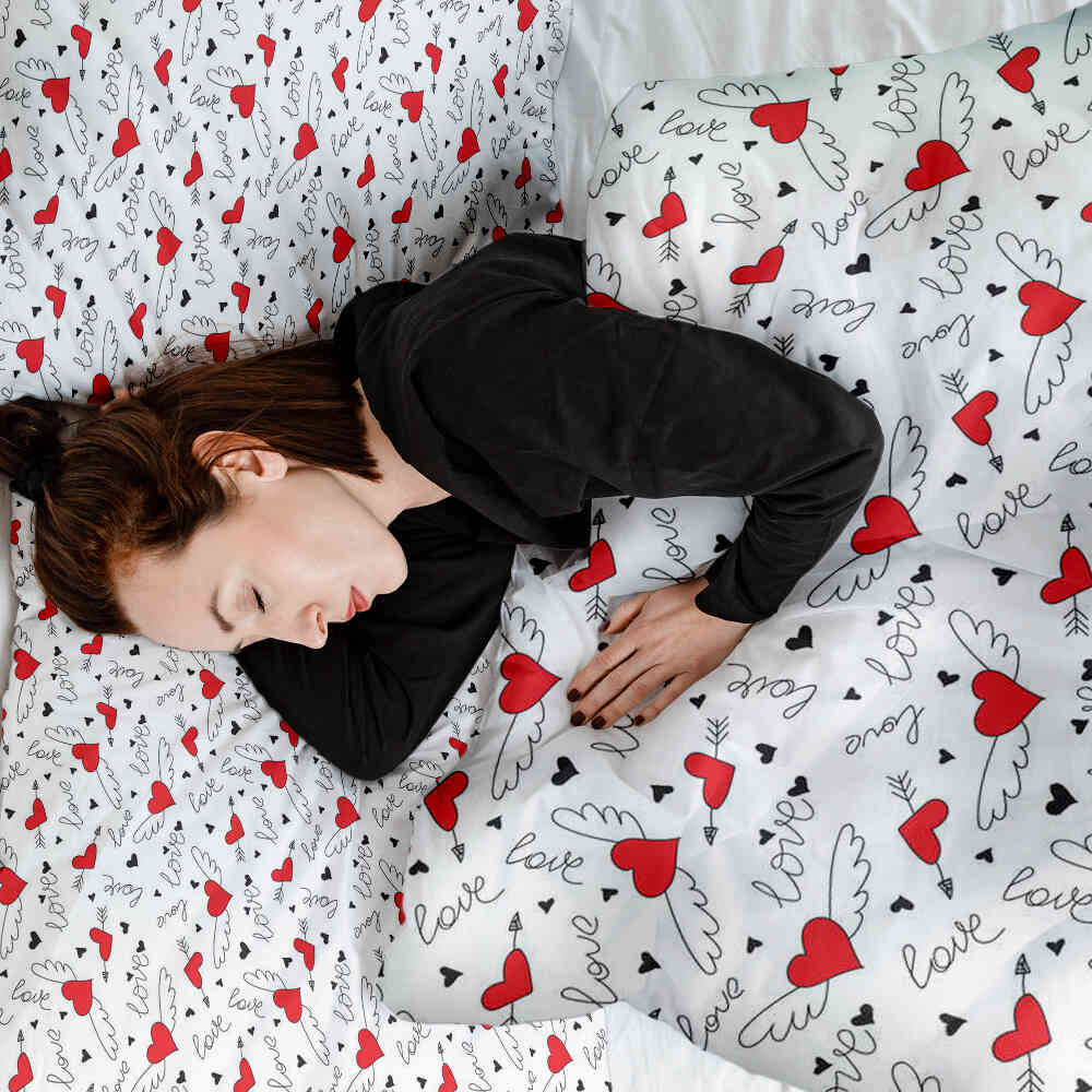 Original Therapiedecke - Ensemble de literie en coton L'amour donne des ailes