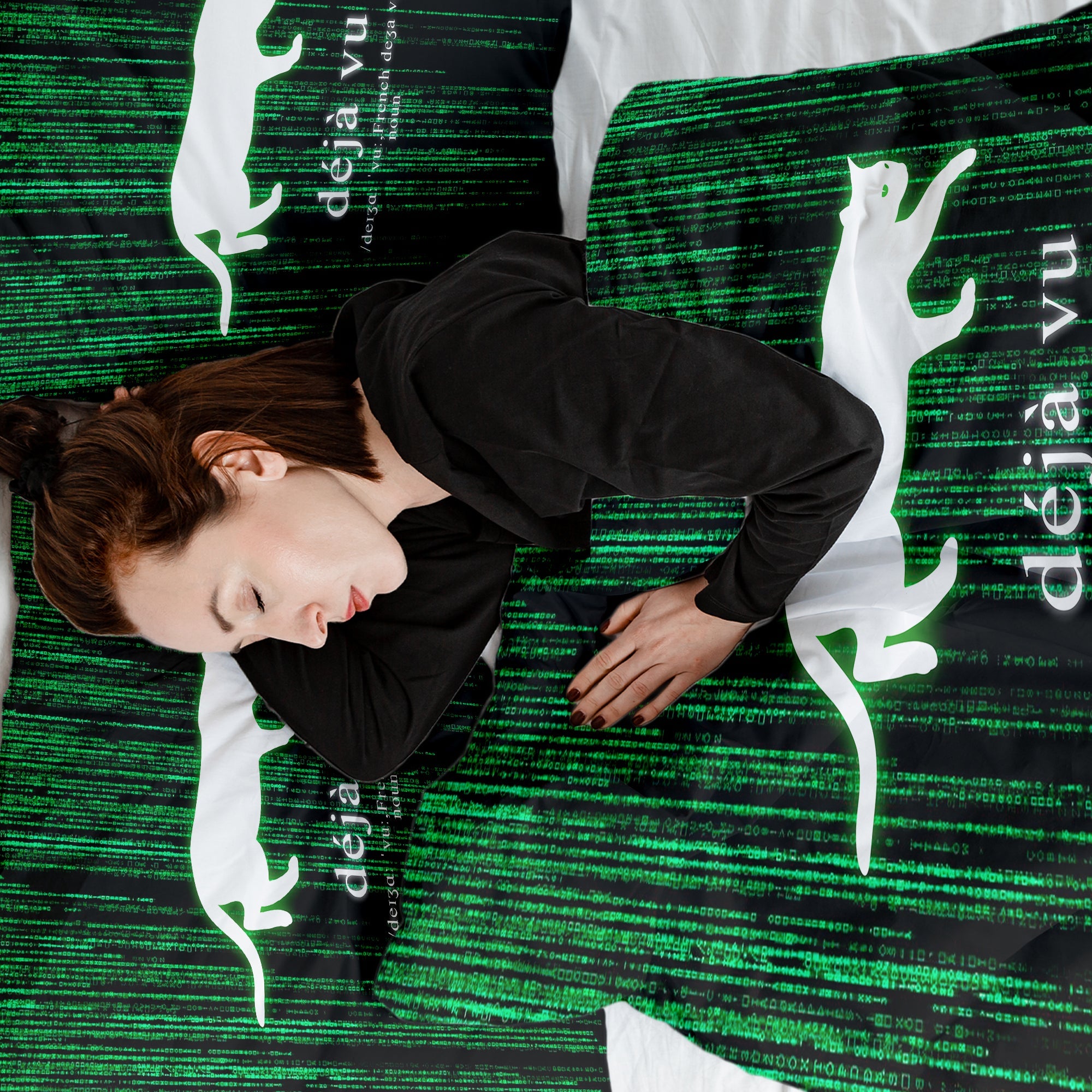 Couverture Thérapeutique Originale TD - Ensemble de Literie en Coton Vert Déjà-Vu
