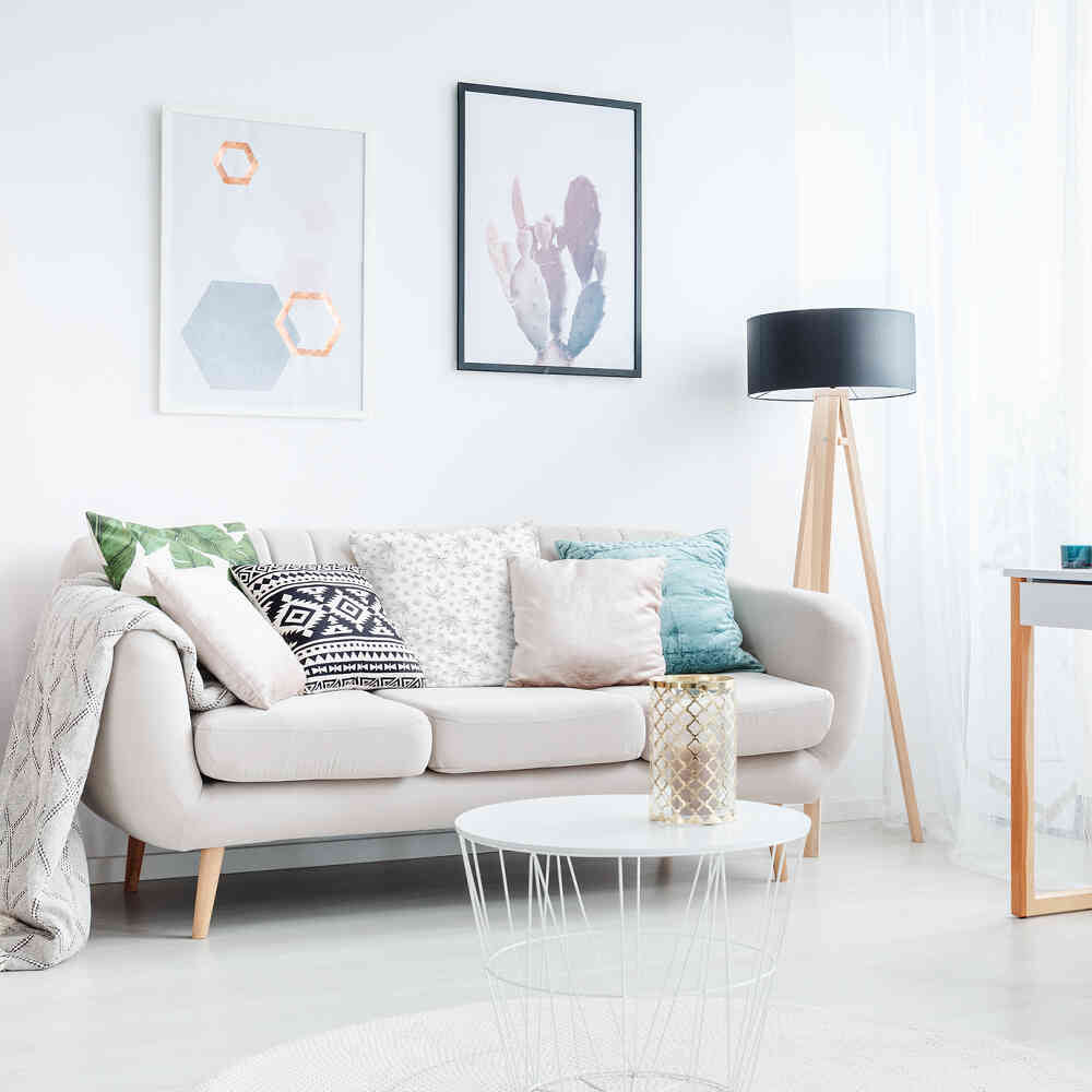 Coussin de santé gris avec lierre