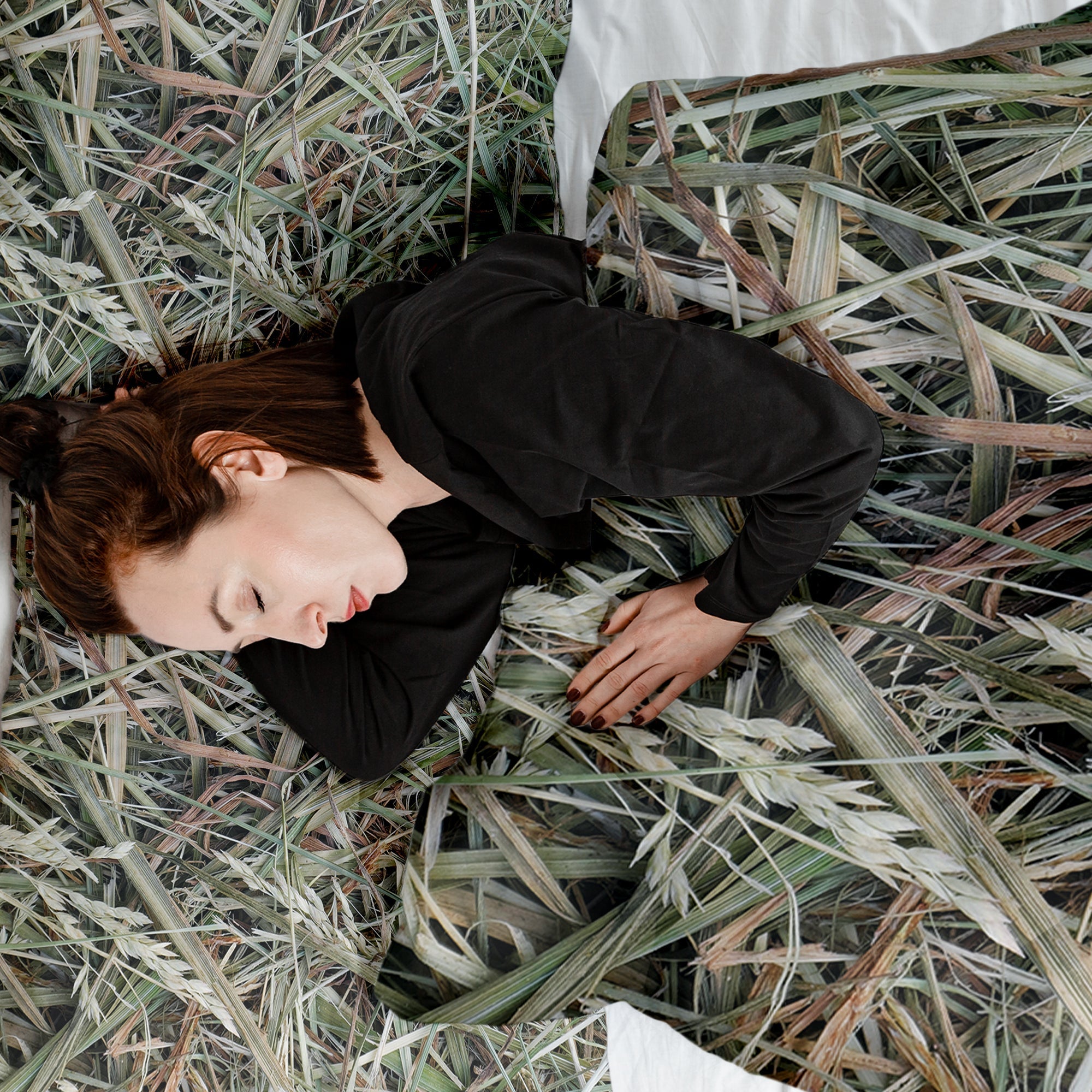 Couette thérapeutique Ensemble de literie blanc avec paille