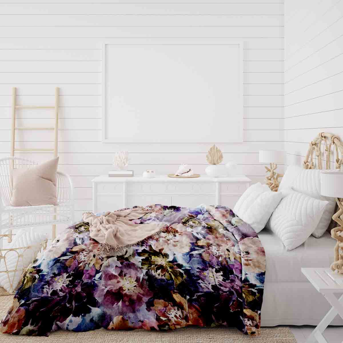 Original Therapiedecke - Ensemble de literie en coton mer de fleurs