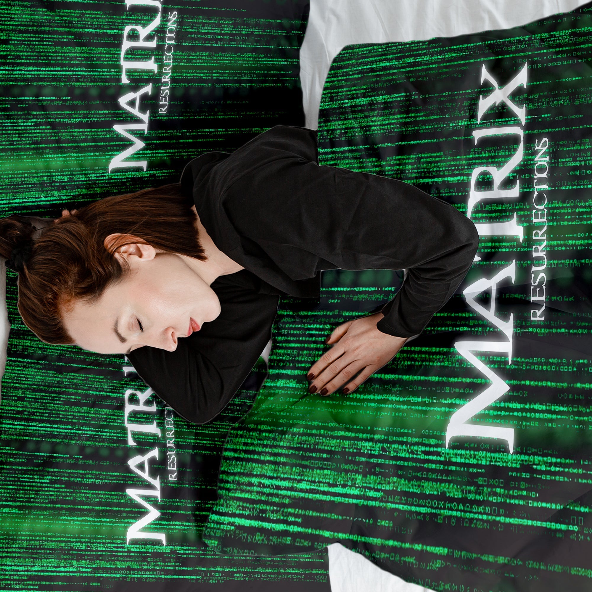 Couverture thérapeutique originale - ensemble de literie coton Matrix en vert