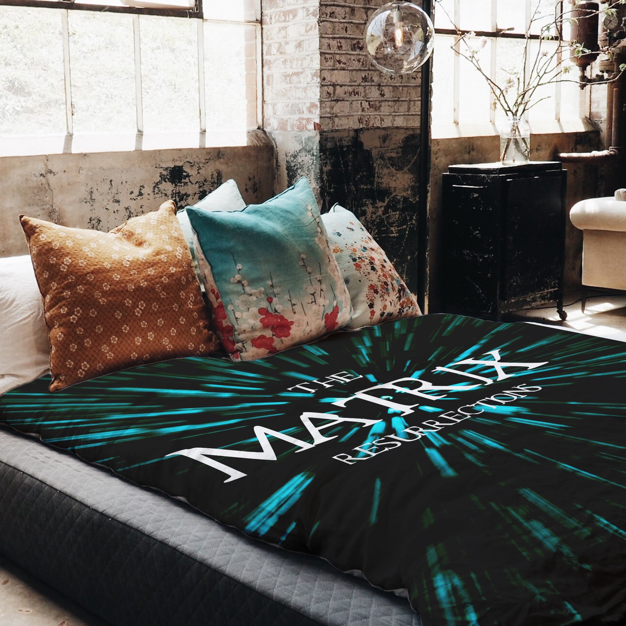 Couverture thérapeutique originale - Housse en coton avec inscription The Matrix