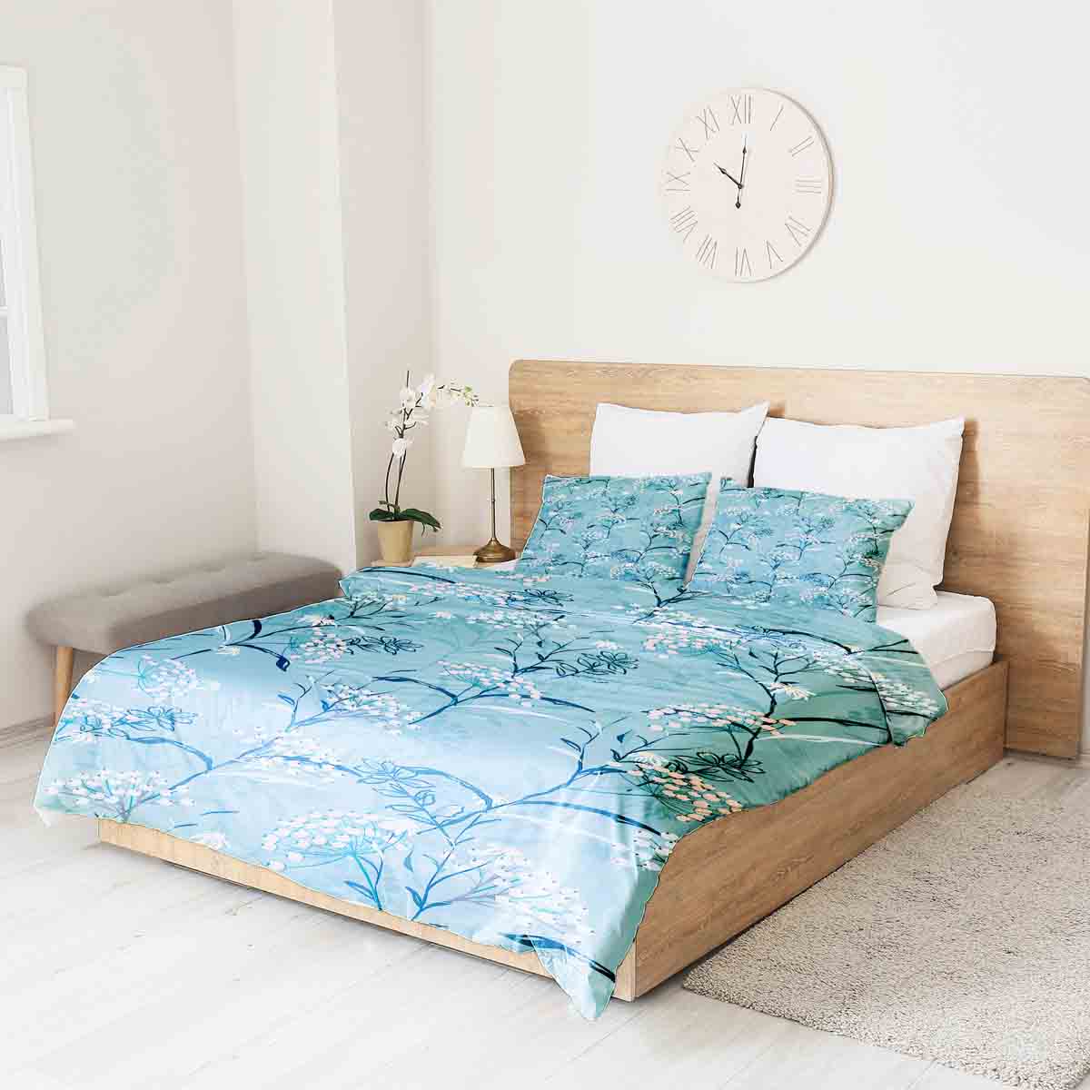 Couverture thérapeutique originale - Housse en coton Fleurs de printemps