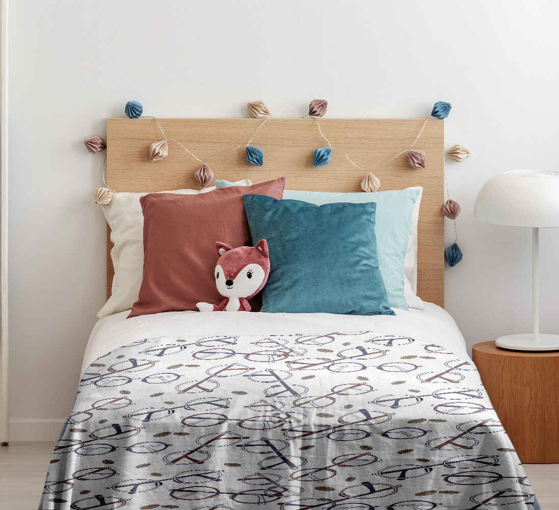 Couverture thérapeutique originale - Housse en coton avec les lunettes de Harry