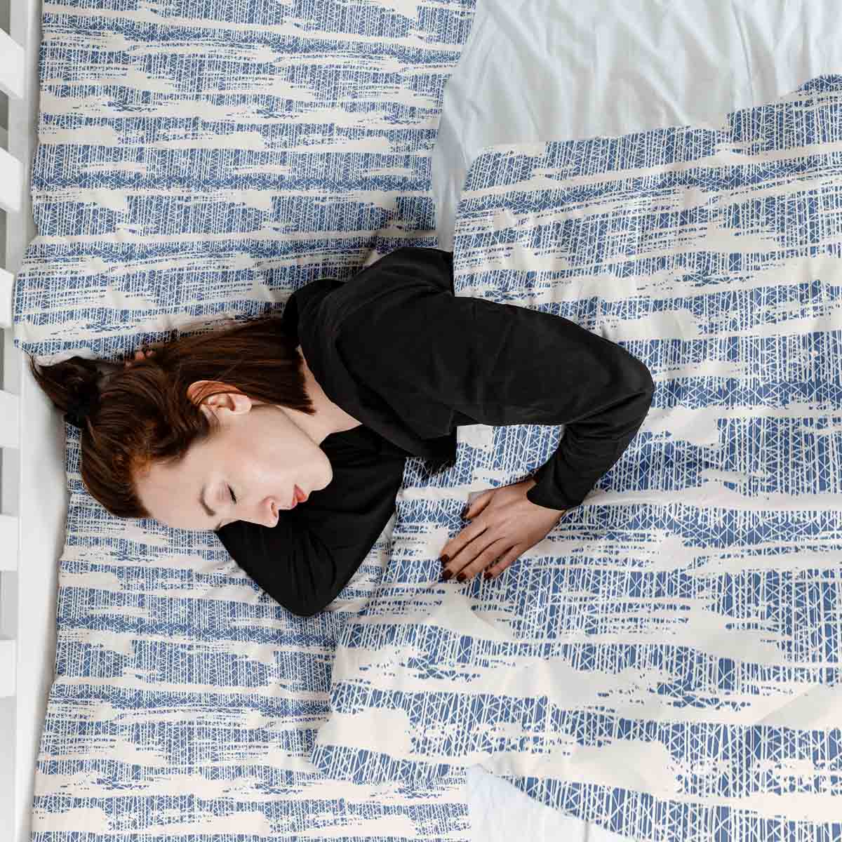 Original Therapiedecke - Ensemble de literie en coton avec motif bleu