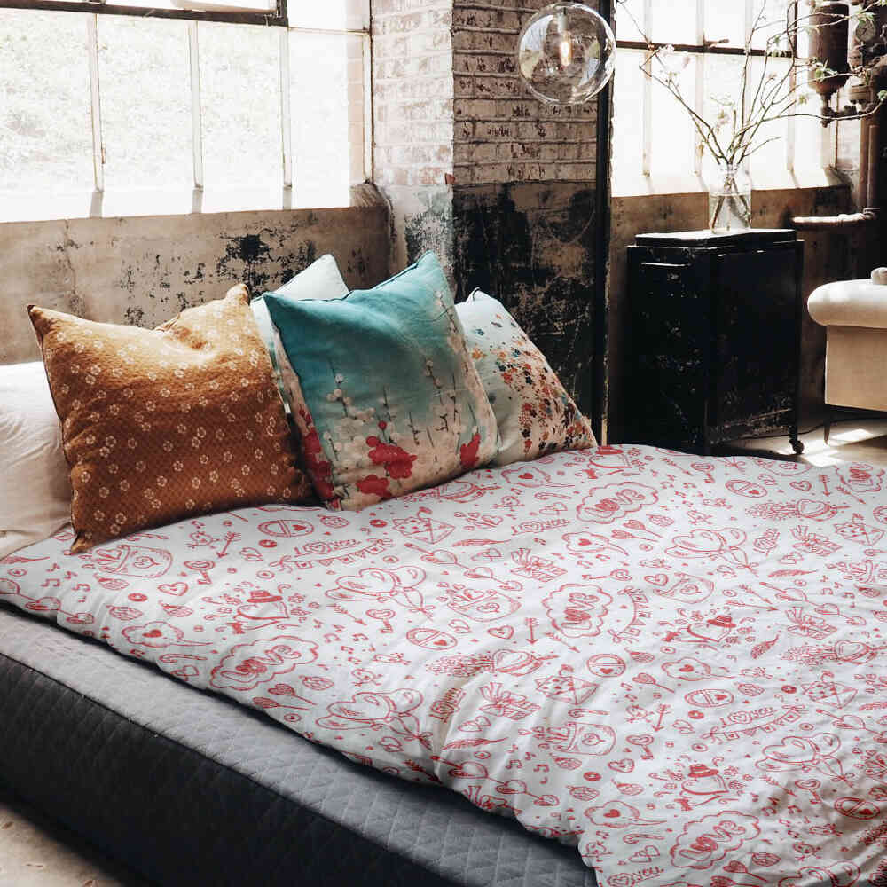 Original Therapiedecke - Ensemble de literie en coton Be my Valentine