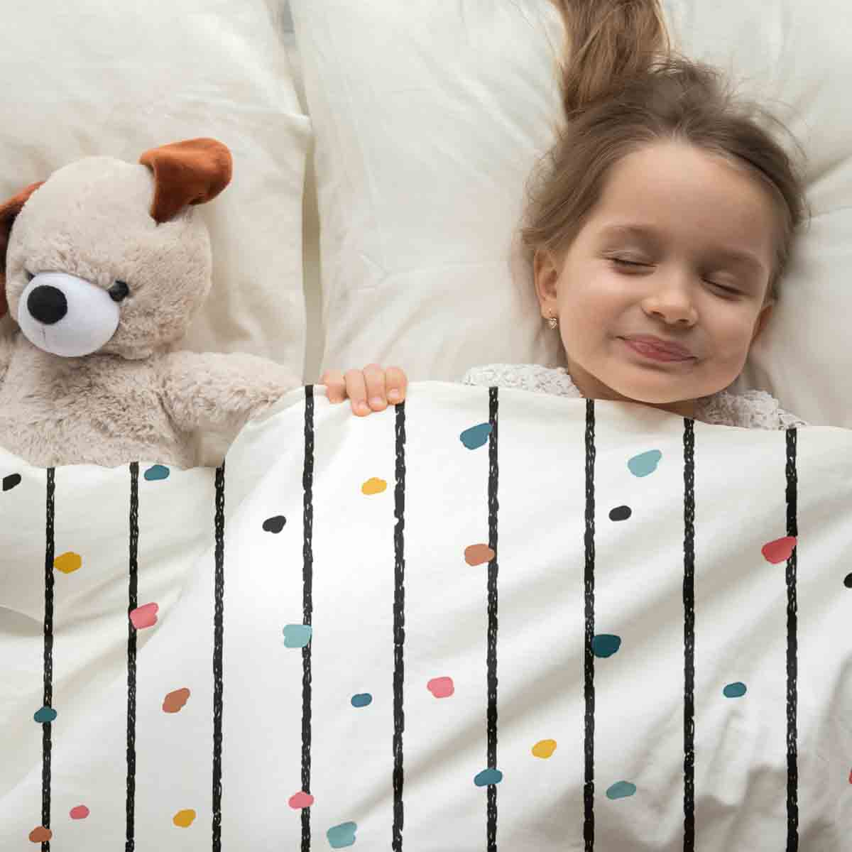 Original Therapiedecke - Ensemble de literie en coton Avec points multicolores