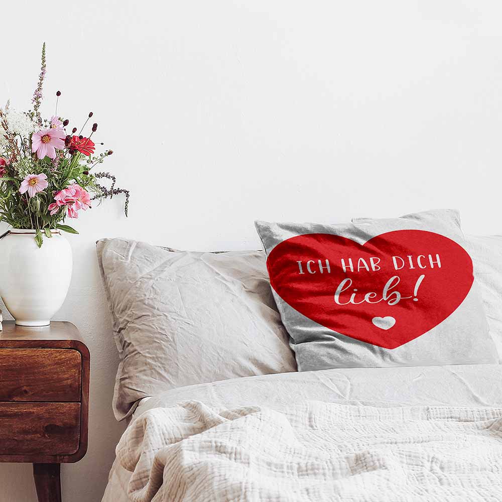 Coussin de santé cœur Je t'aime
