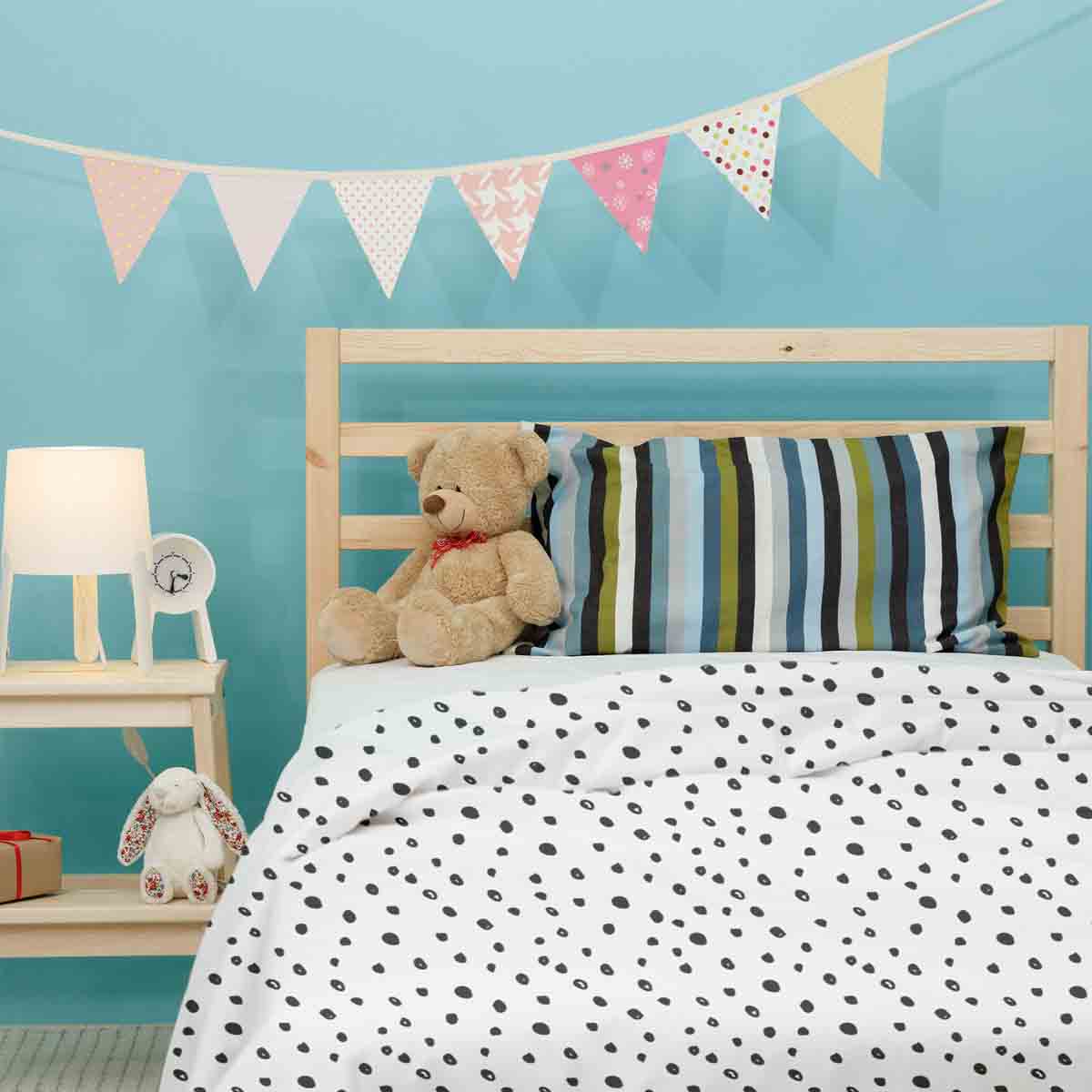 Couette de thérapie Ensemble de literie blanc avec de nombreux petits points
