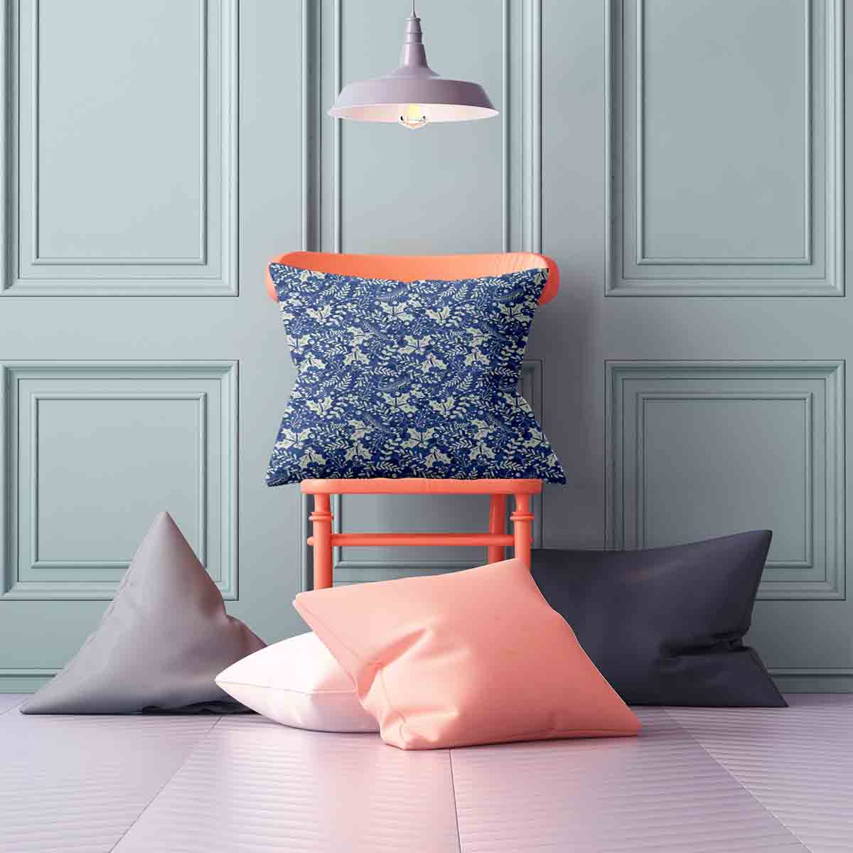 Coussin de santé bleu Noël