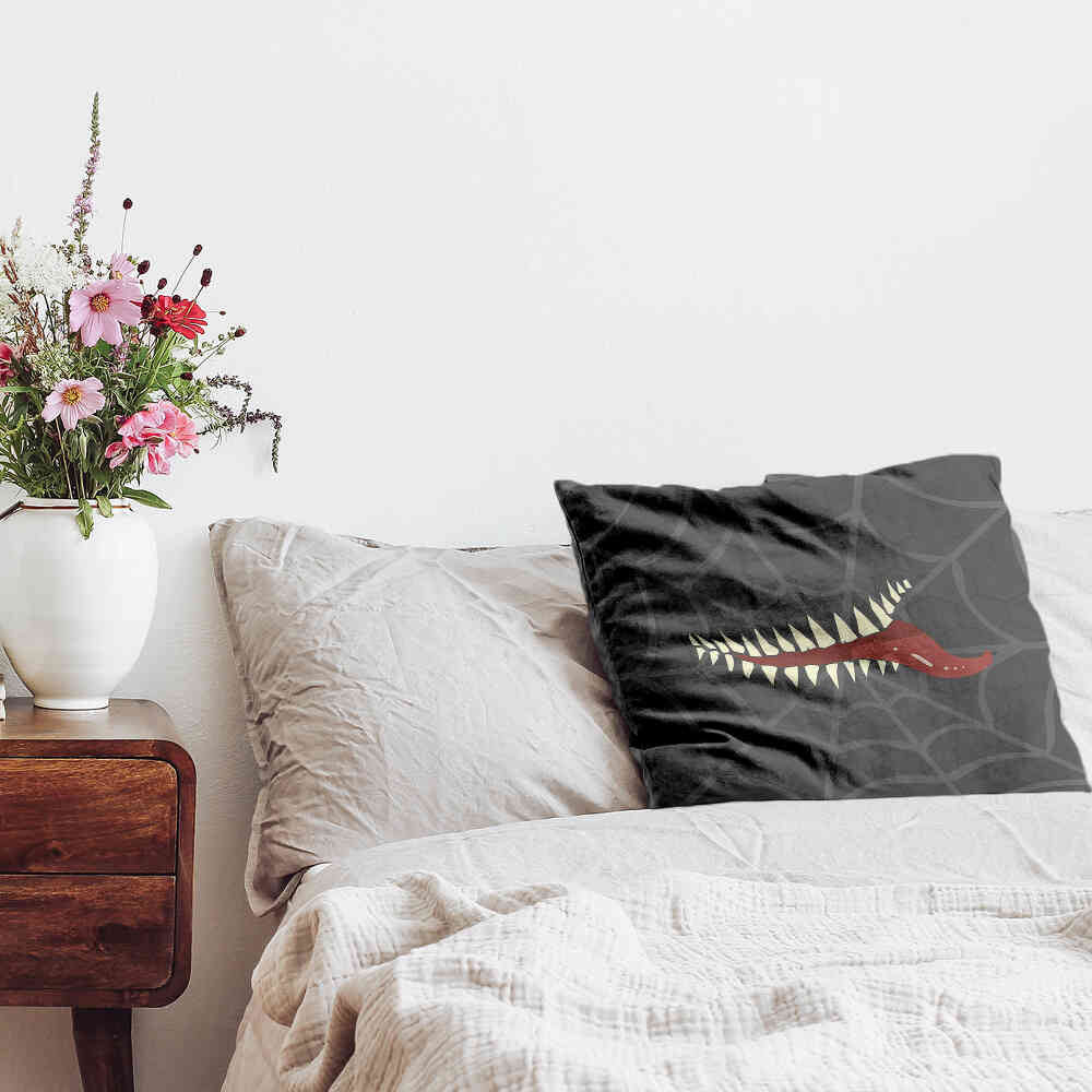 Coussin de santé gris toile d'araignée