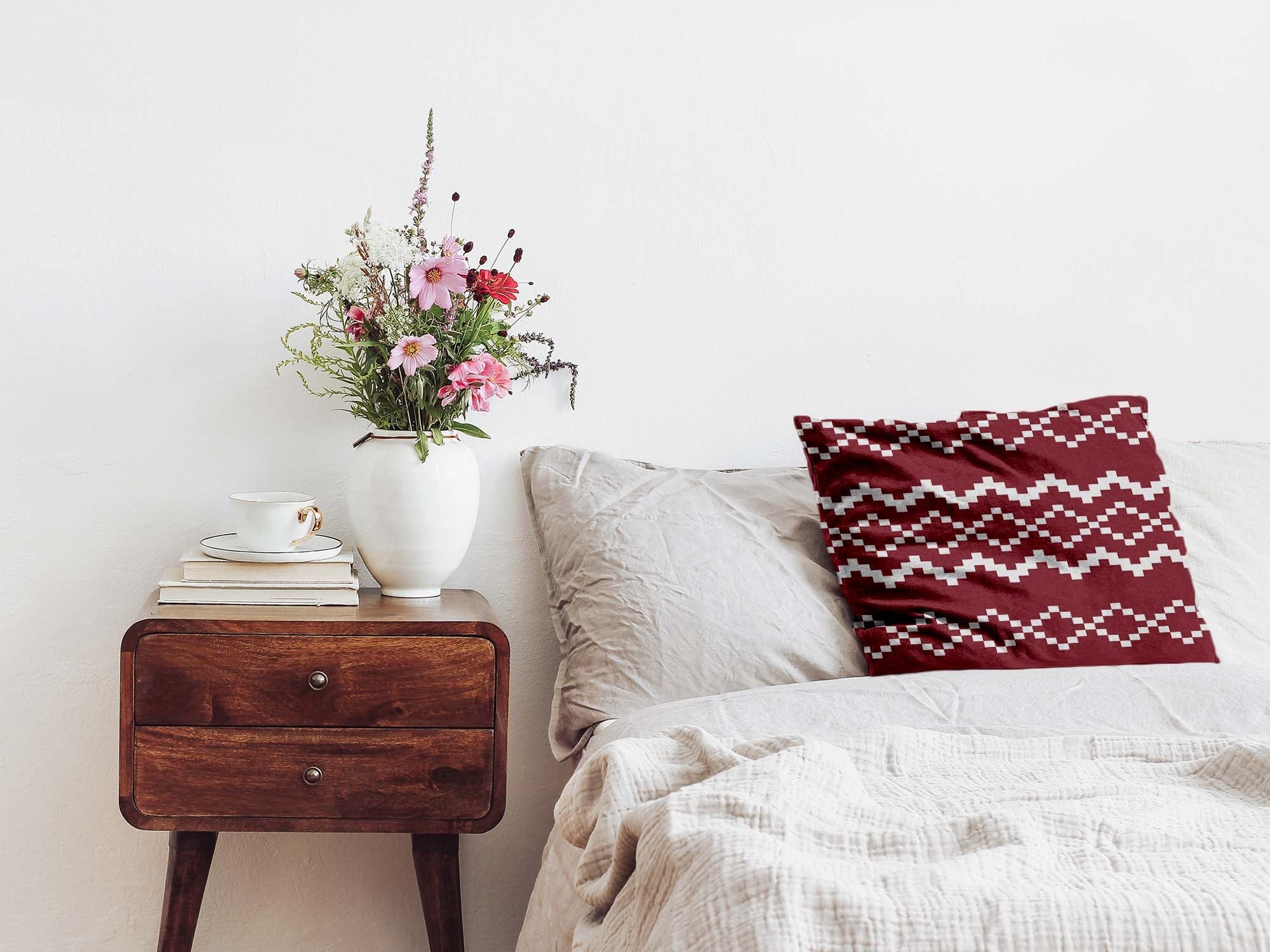 Coussin de santé avec motif de Noël rouge