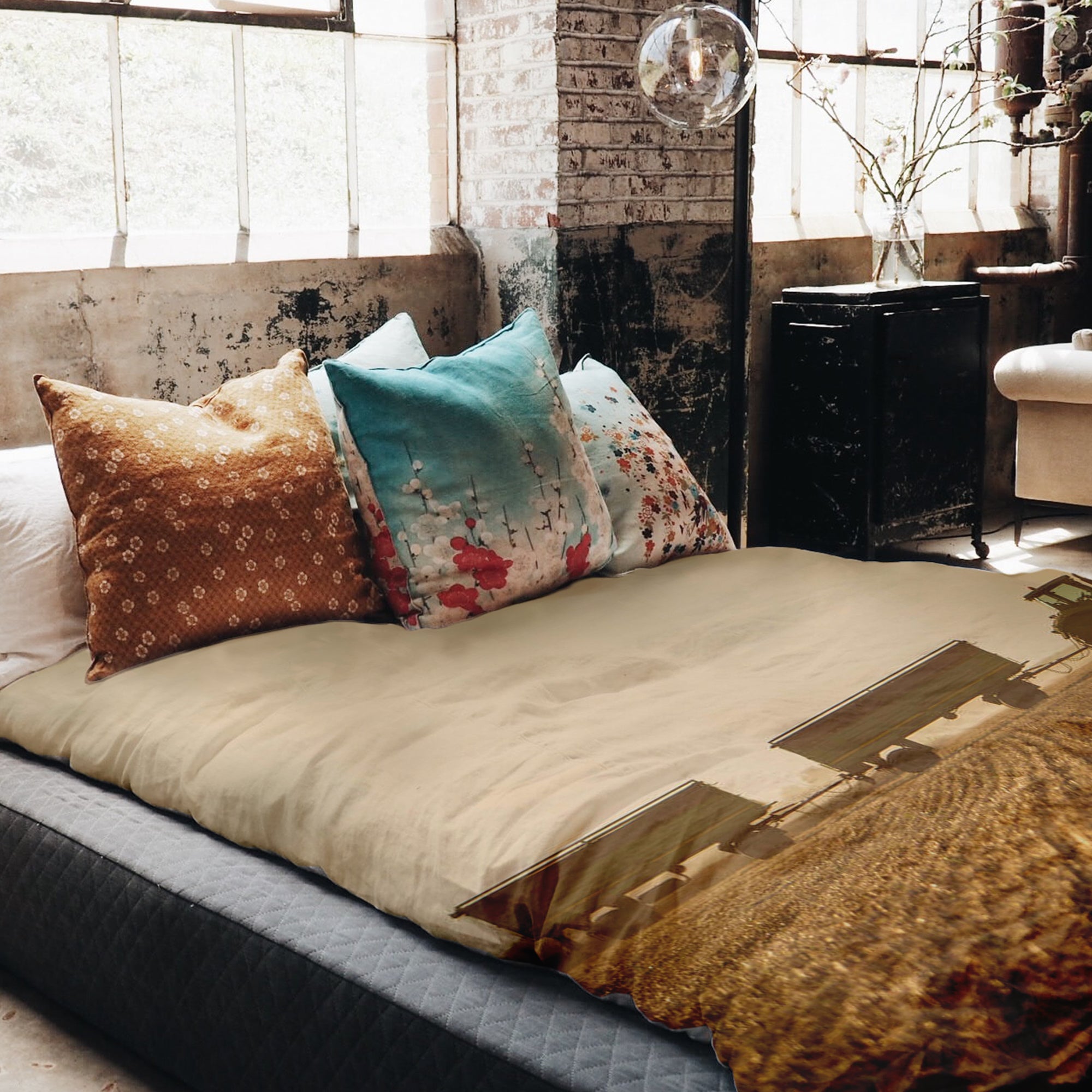 Ensemble de literie couverture thérapeutique brun Acker