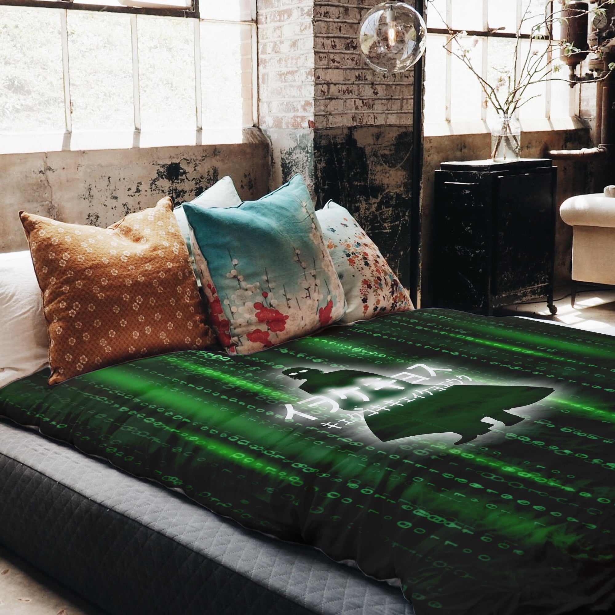 Couverture Thérapeutique Originale TD - Ensemble de Literie en Coton Vert Matrix II