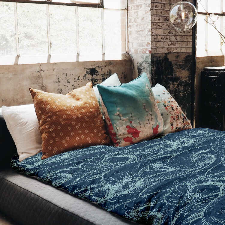 Couverture thérapeutique originale - Housse en coton Vagues dans la mer