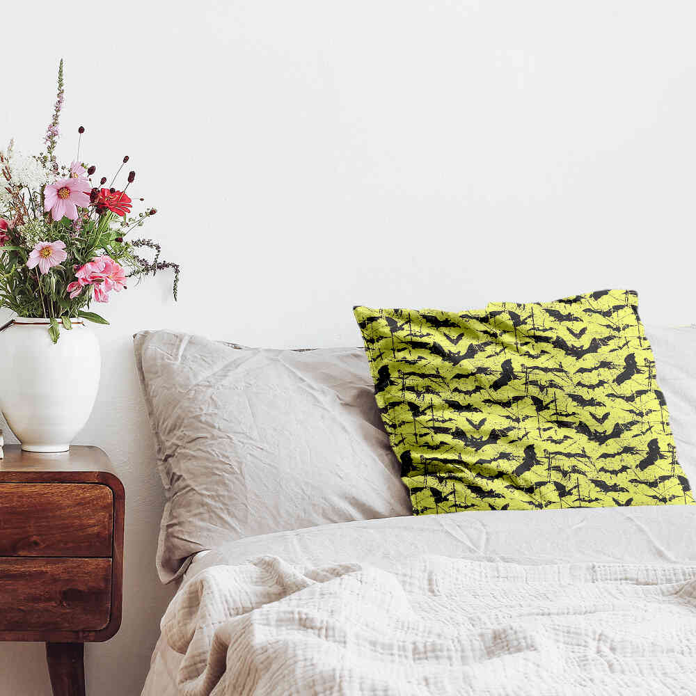 Coussin de santé jaune chauve-souris