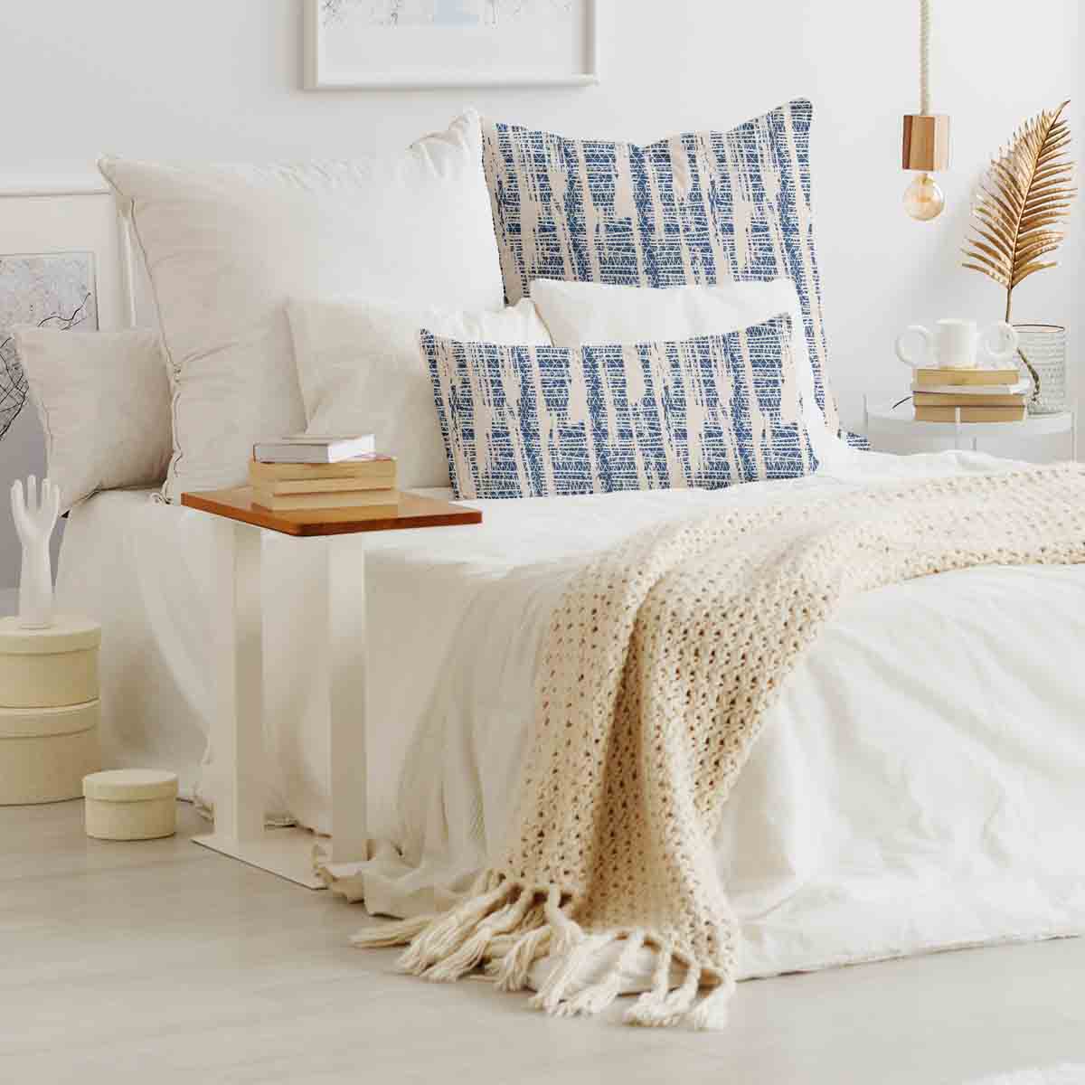 Coussin de santé avec motif bleu