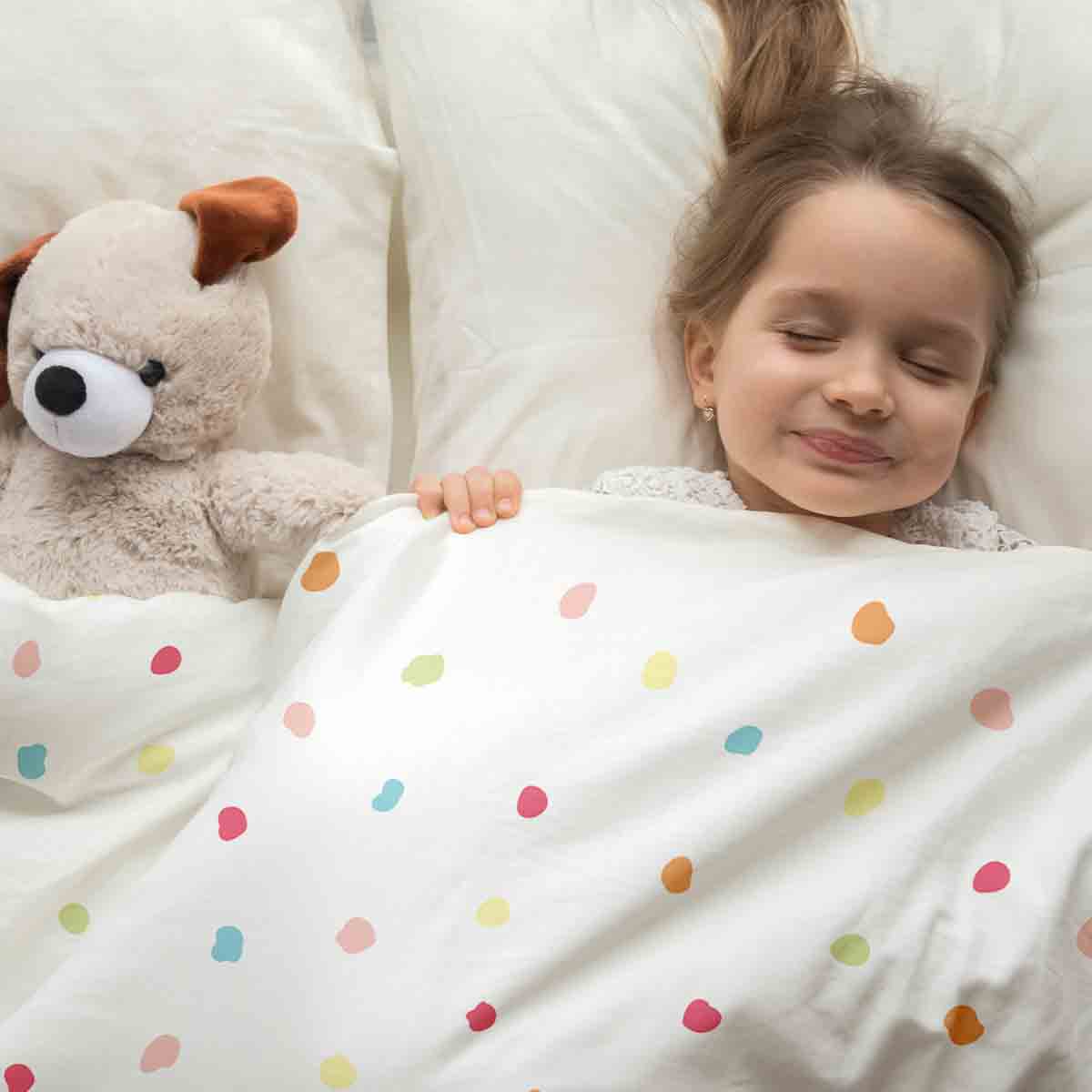 Original Therapiedecke - Ensemble de literie en coton Points multicolores