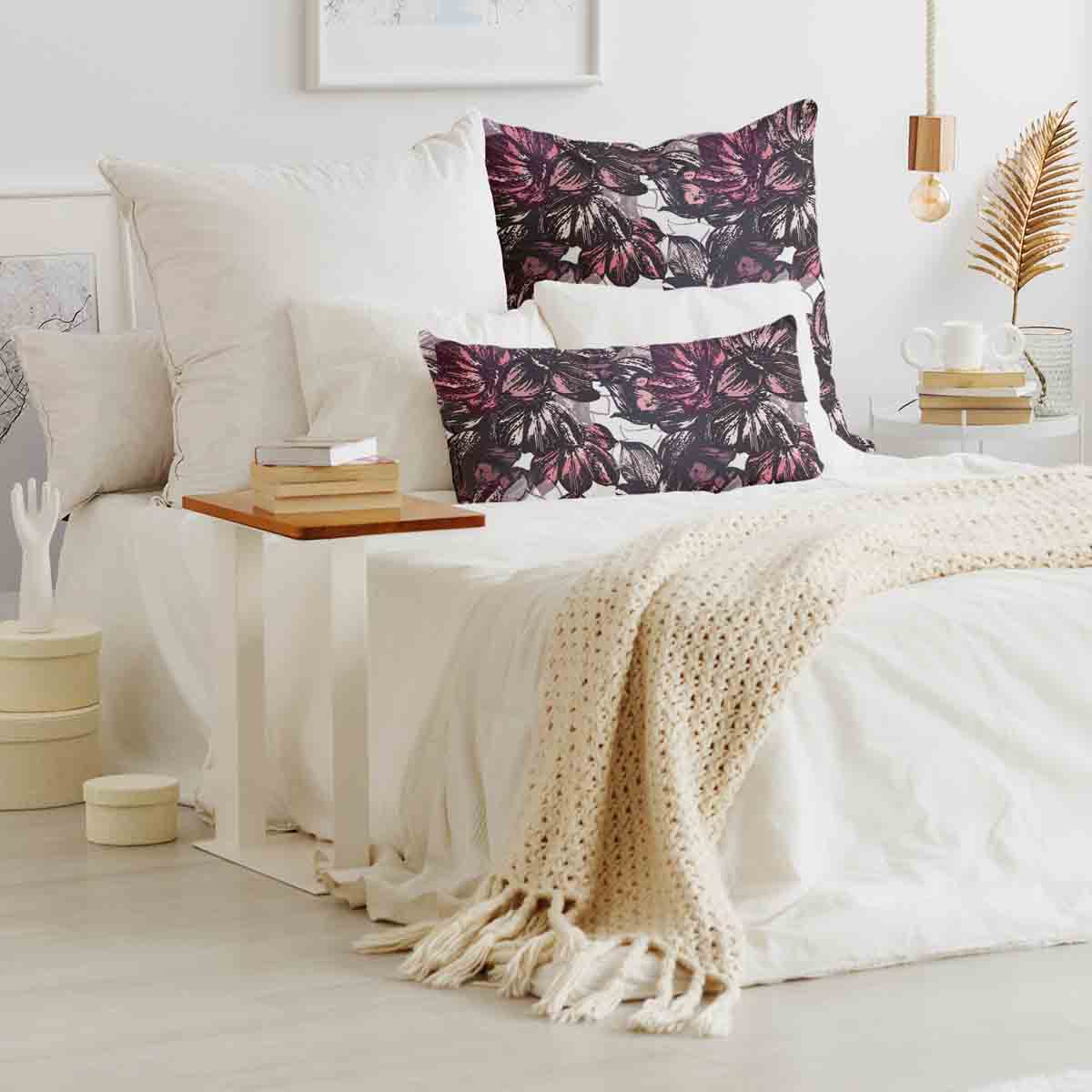 Coussin de santé avec mer de fleurs violettes