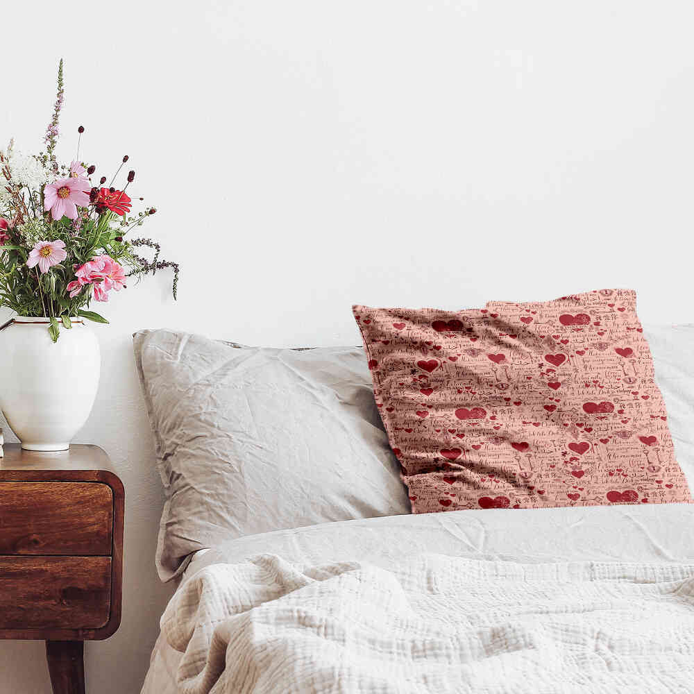 Coussin de santé rose Je t'aime