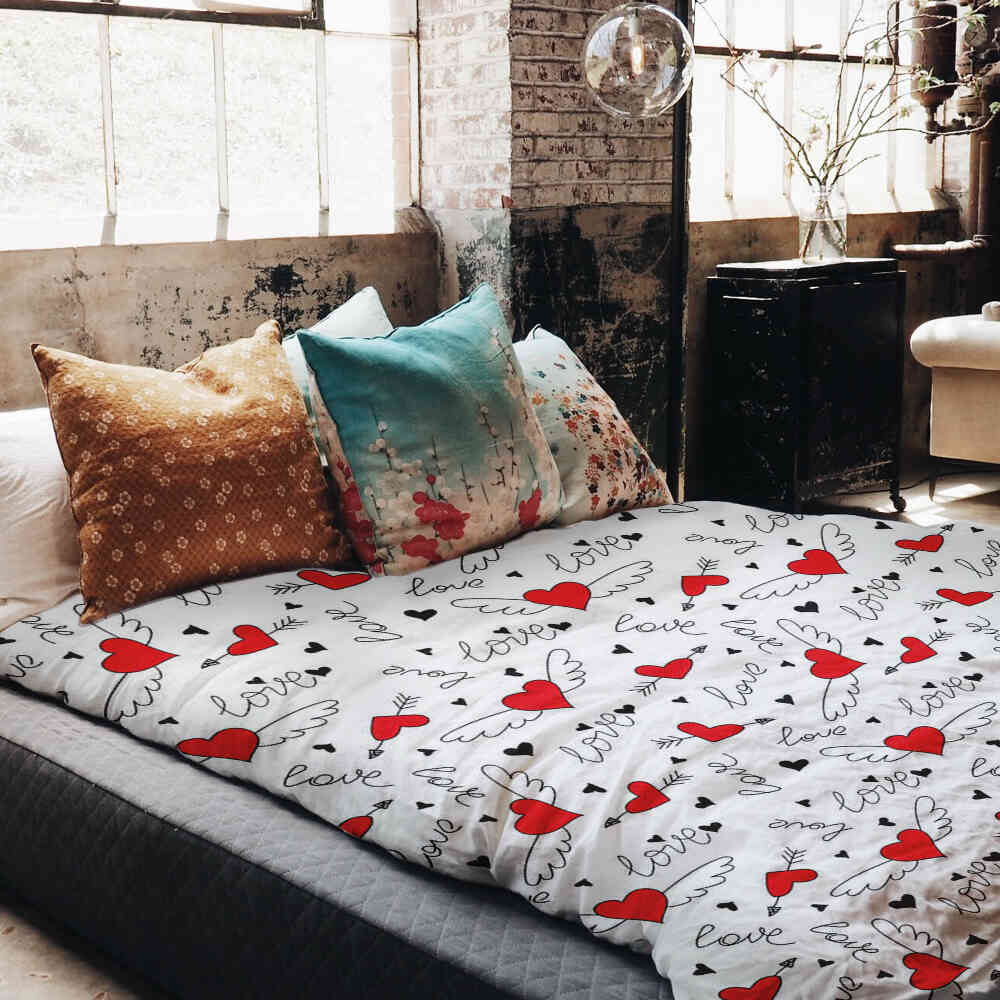 Original Therapiedecke - Ensemble de literie en coton L'amour donne des ailes