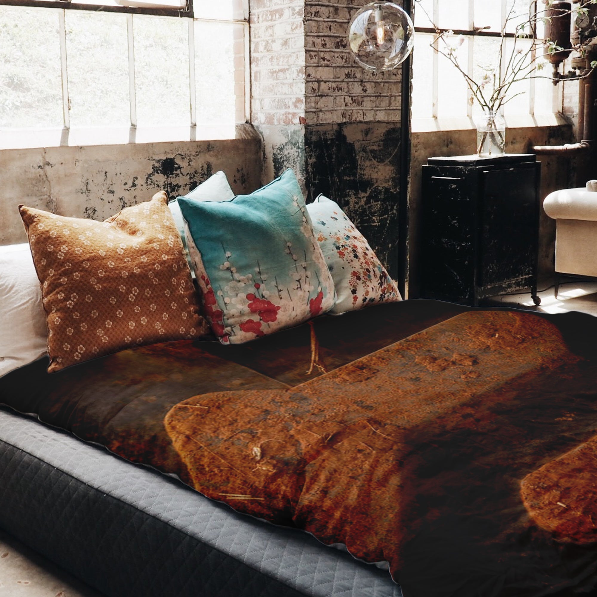 Ensemble de literie avec couverture thérapeutique Terre brune