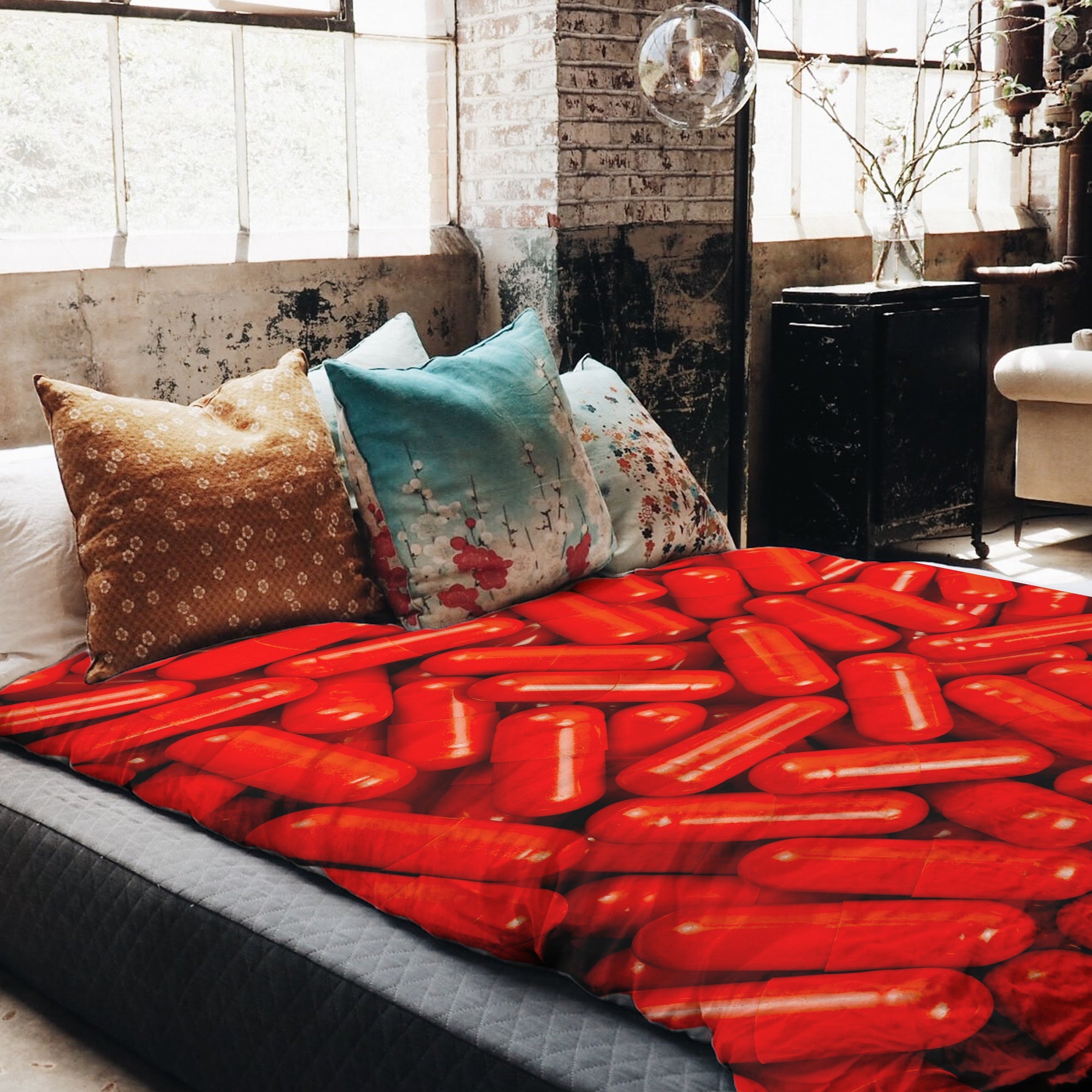 Couverture thérapeutique originale - Housse en coton rouge Tablettes