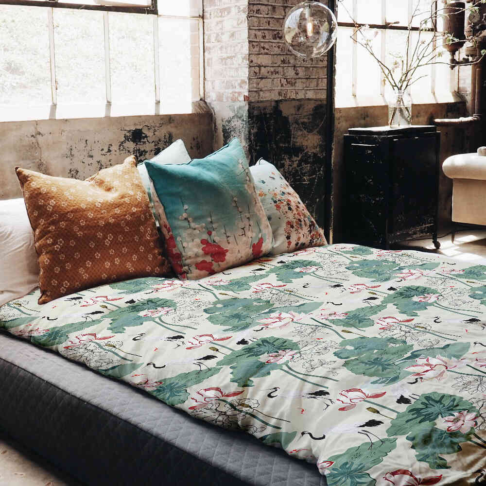 Couverture thérapeutique originale - Housse en coton Nénuphar