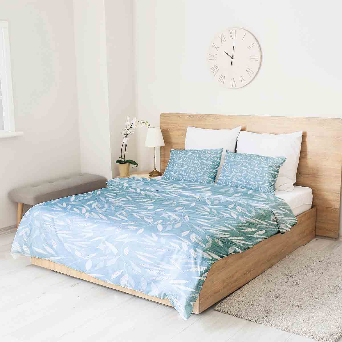 Original Therapiedecke - Ensemble de literie en coton avec branches bleues