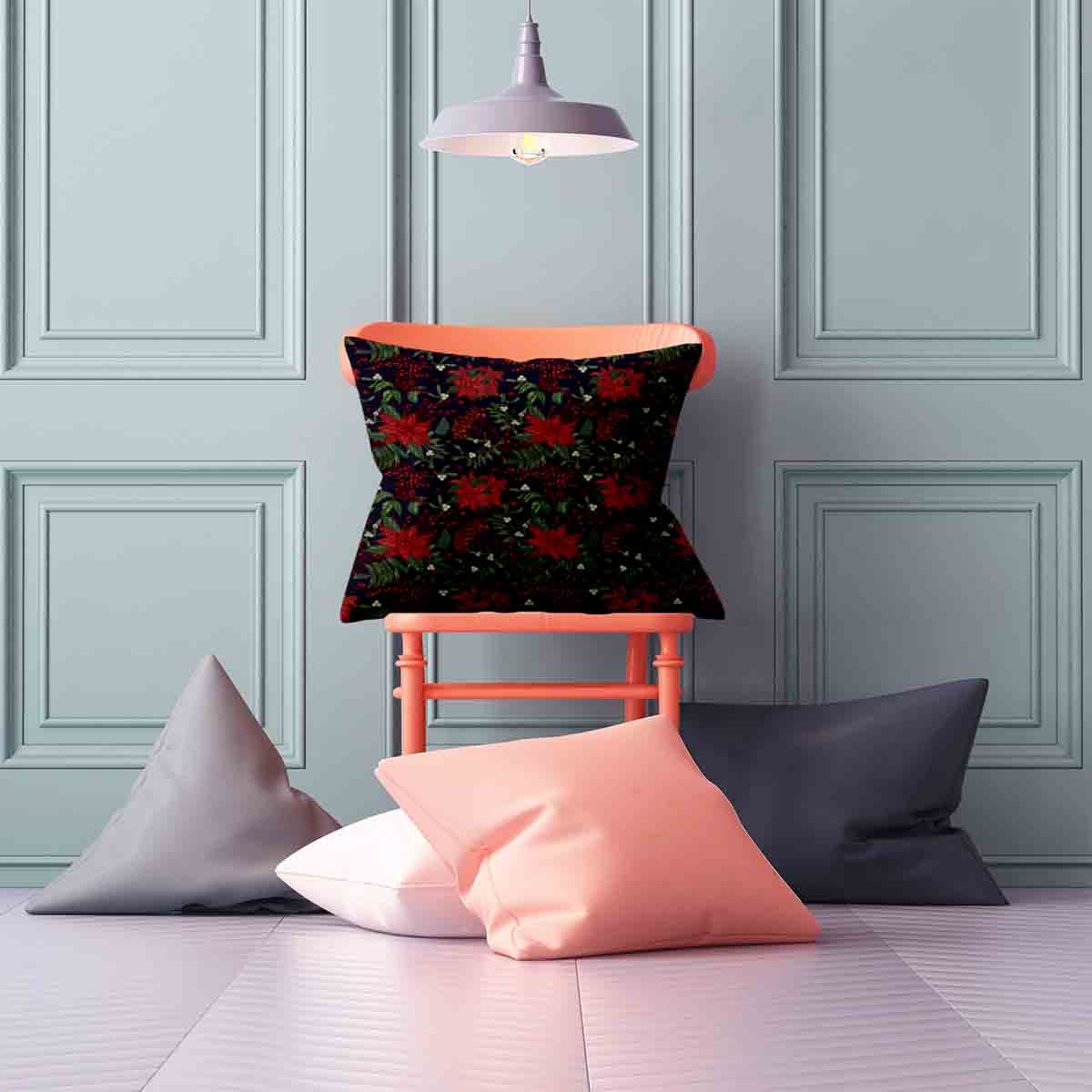 Coussin de santé avec étoile de Noël rouge
