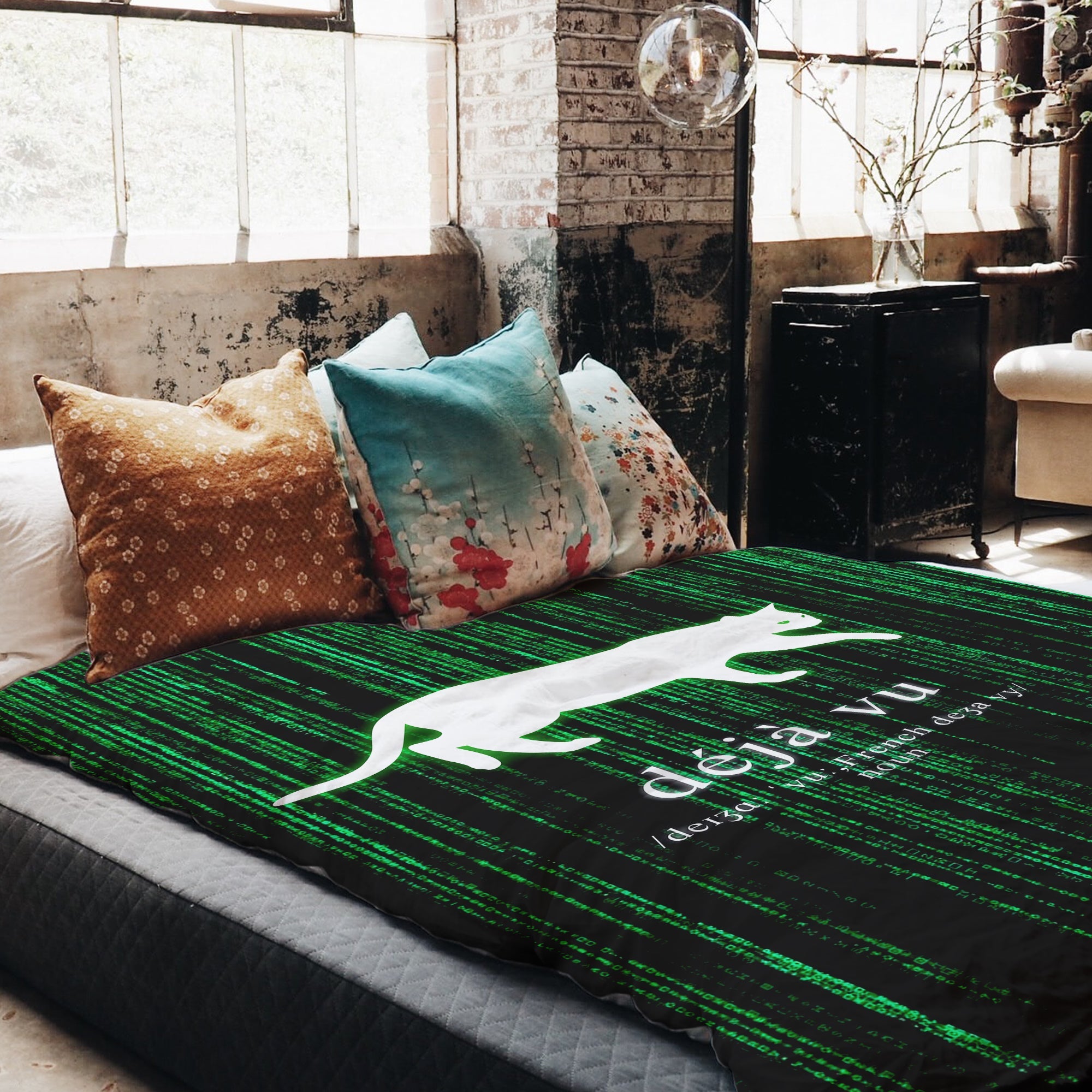 Couverture Thérapeutique Originale TD - Ensemble de Literie en Coton Vert Déjà-Vu