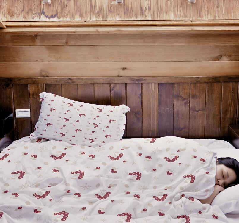 Couverture thérapeutique originale - Housse en coton avec arbuste à baies