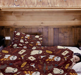 Couverture thérapeutique originale - Magie Hedwig Couverture pondérée avec housse en coton pour enfants & adultes