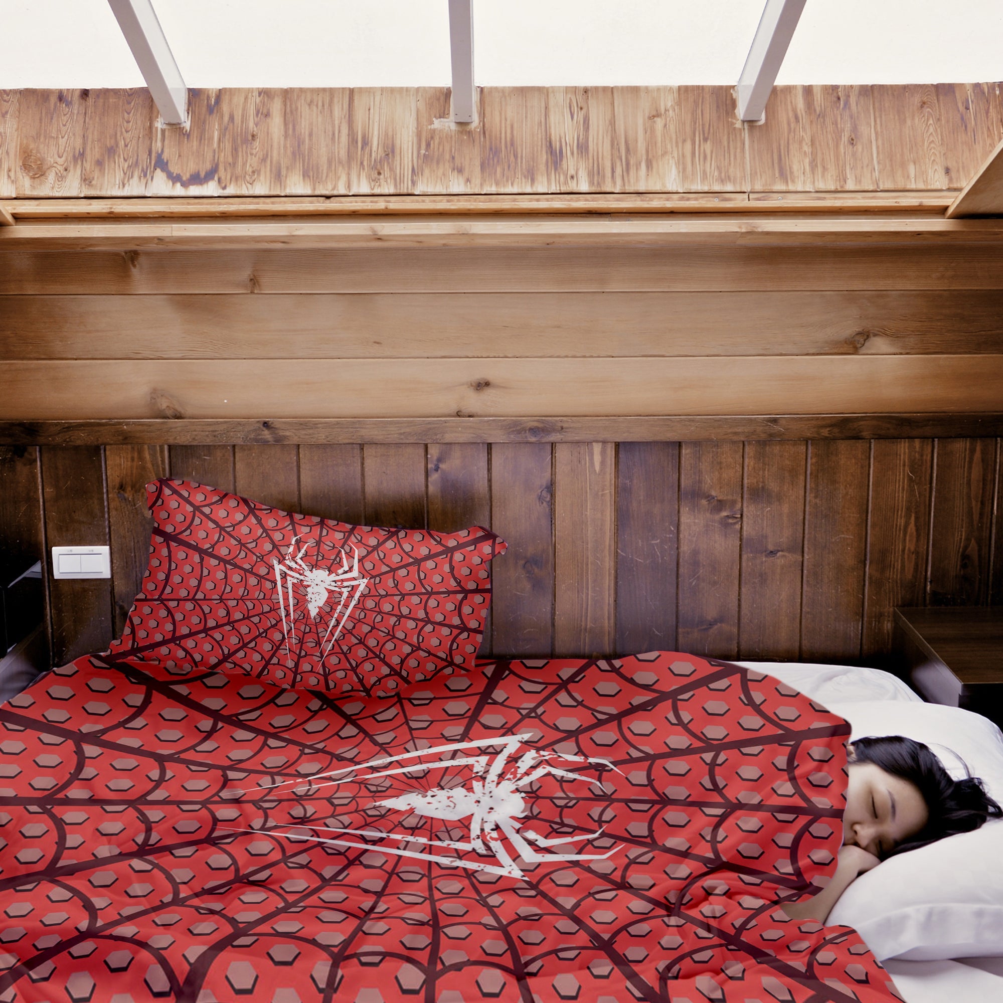 Couverture Thérapeutique Originale TD - Ensemble de Literie en Coton Spiderman Araignée