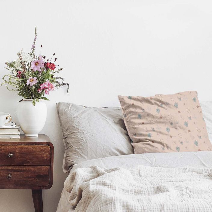Coussin de santé rose plantes