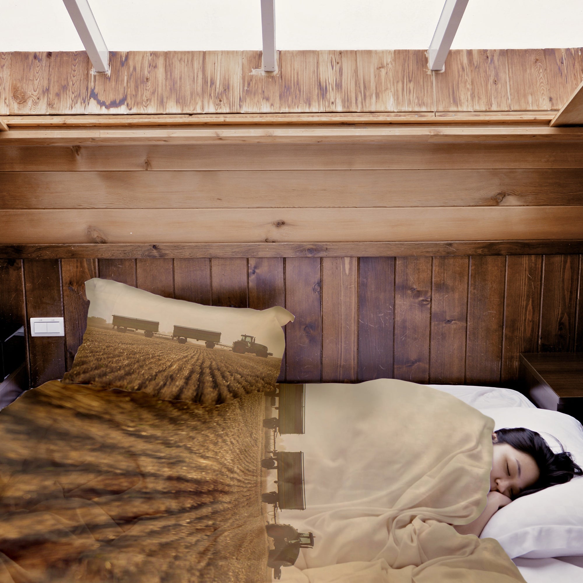 Ensemble de literie couverture thérapeutique brun Acker