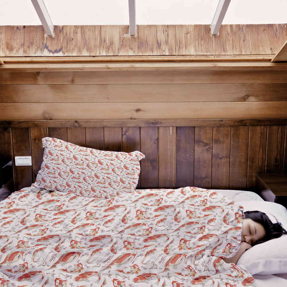 Original Therapiedecke - Ensemble de literie en coton Carpe orange