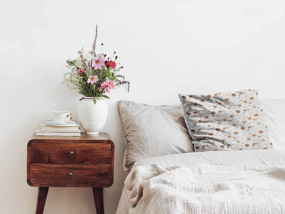 Coussin de santé blanc avec Schnatz