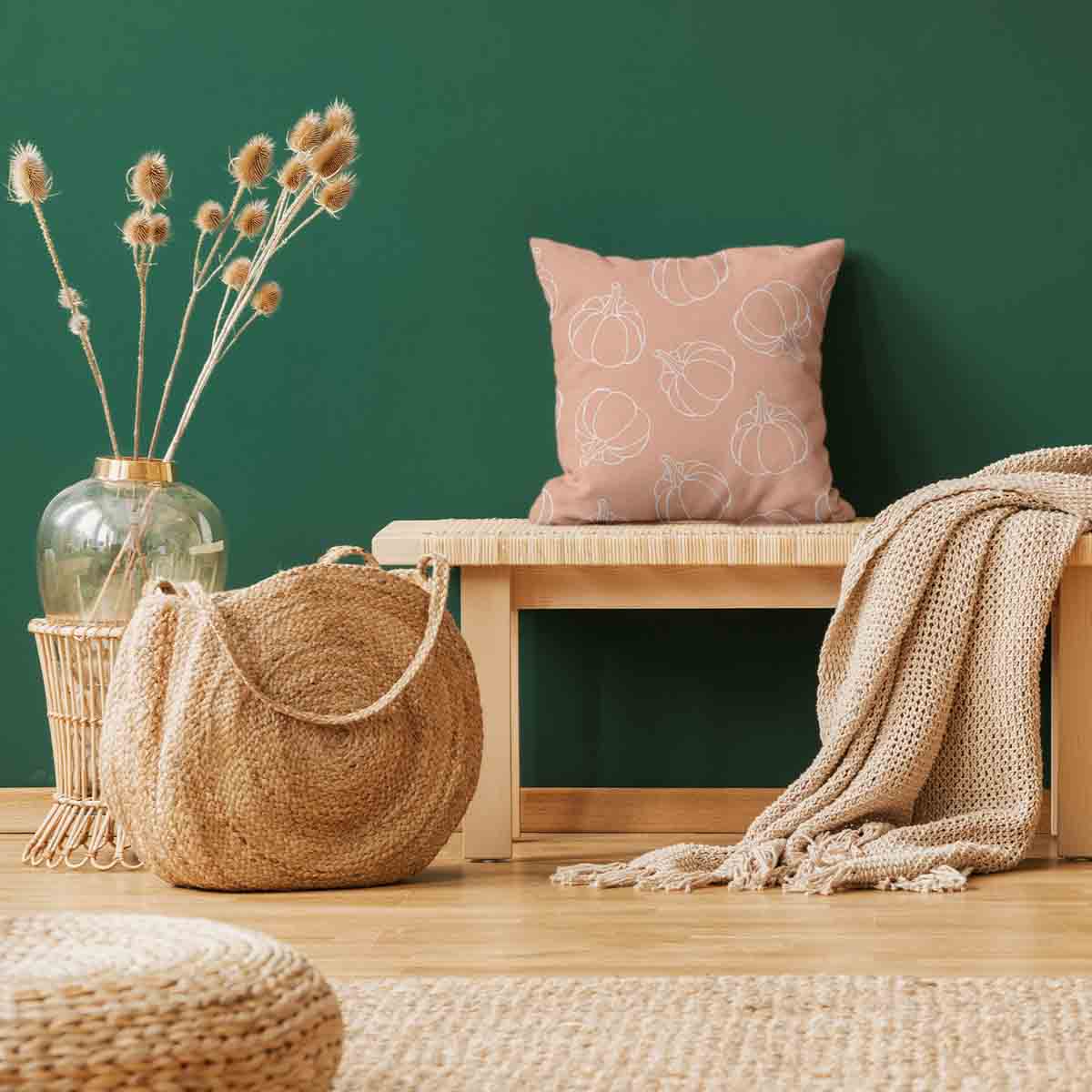Coussin de santé orange avec citrouille
