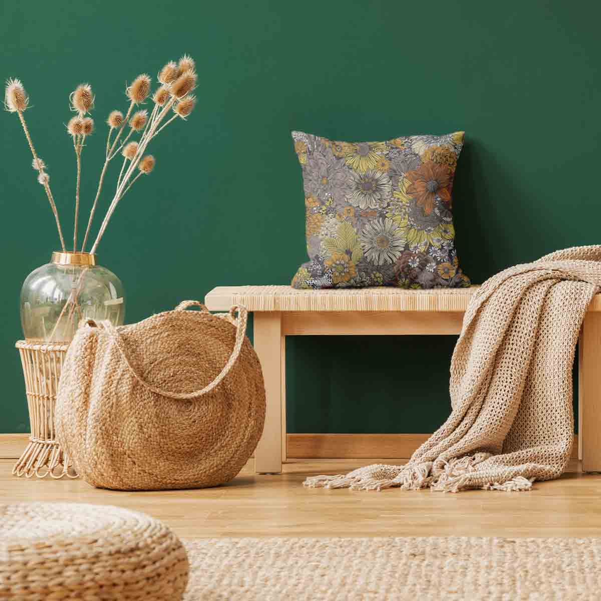 Coussin de santé fleurs jaunes