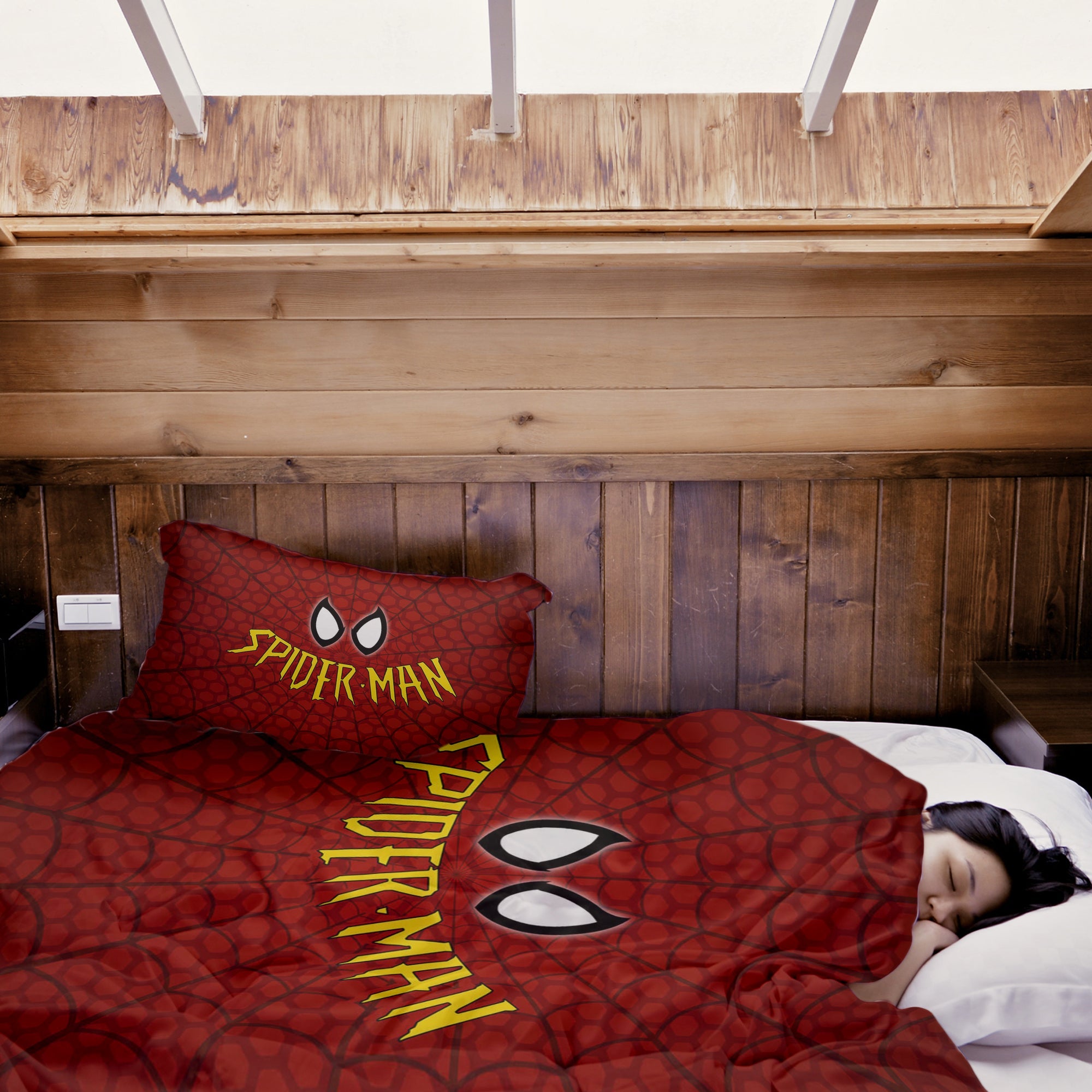 Couverture thérapeutique originale - Housse en coton rouge Spiderman