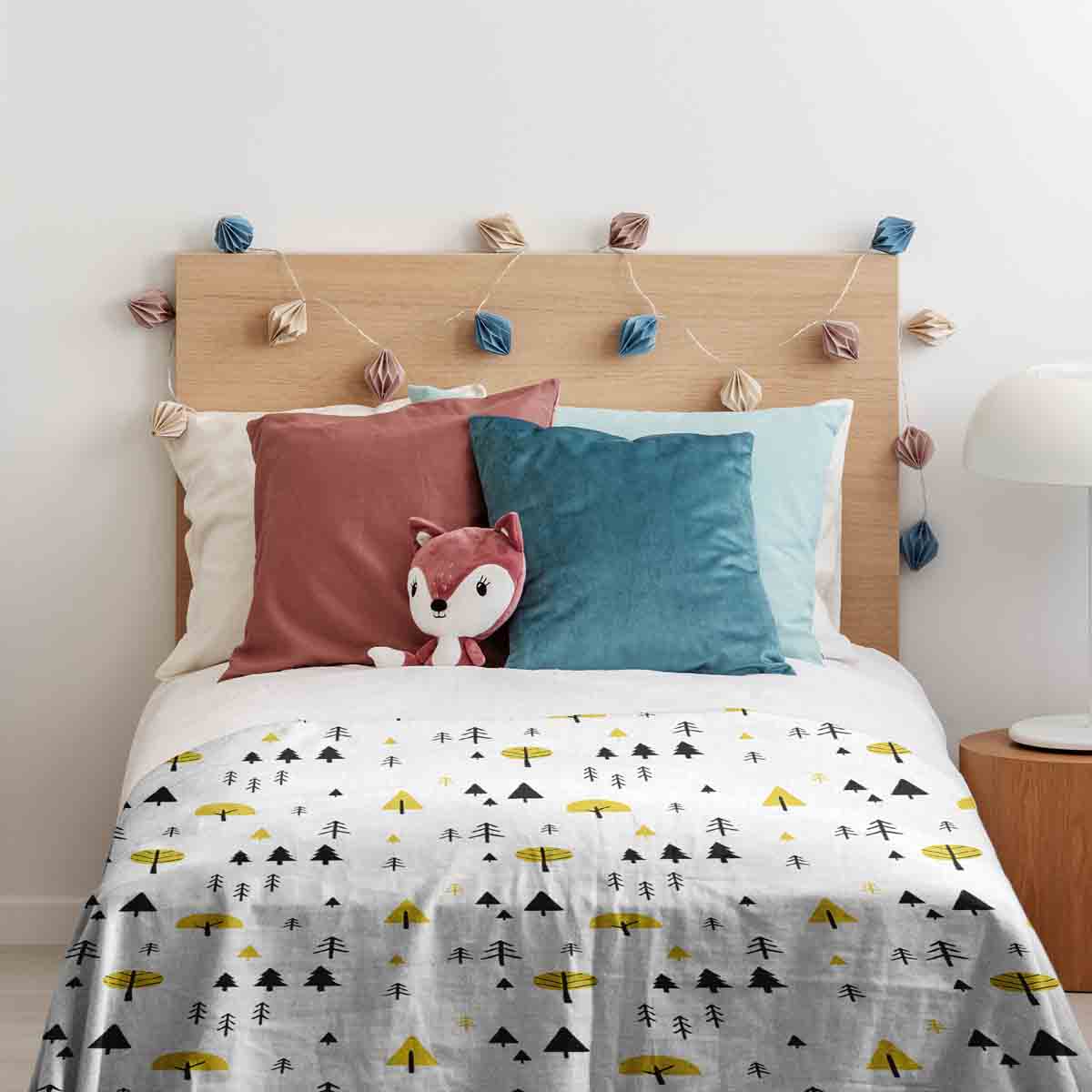 Original Therapiedecke - Ensemble de Literie en Coton avec Arbres Jaunes