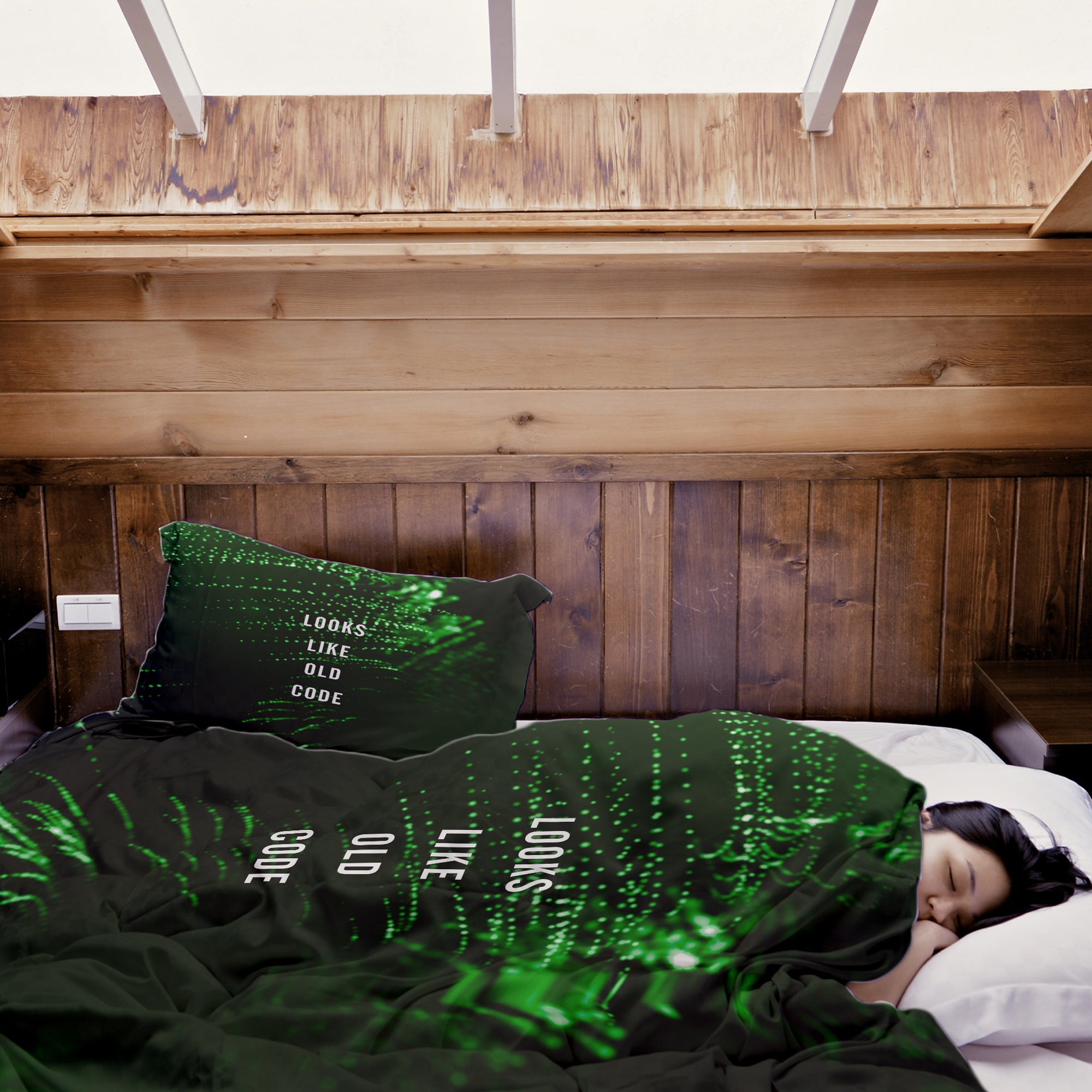 Couverture Thérapeutique Originale TD - Ensemble de Literie en Coton Vert Looks Like