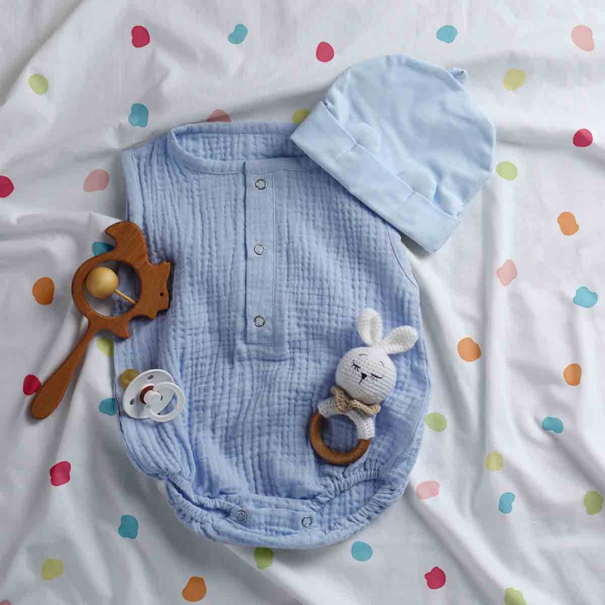 Original Therapiedecke - Ensemble de literie en coton Points multicolores