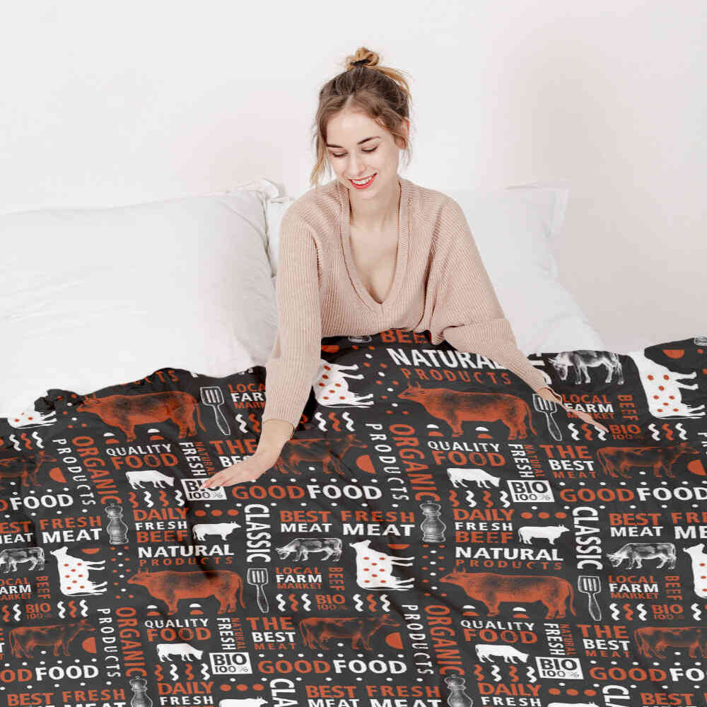 Couverture thérapeutique originale - Housse en coton Meat Lover